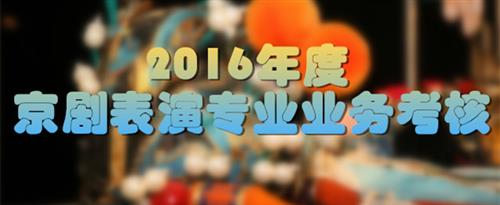 男人插女人的骚逼视频国家京剧院2016年度京剧表演专业业务考...